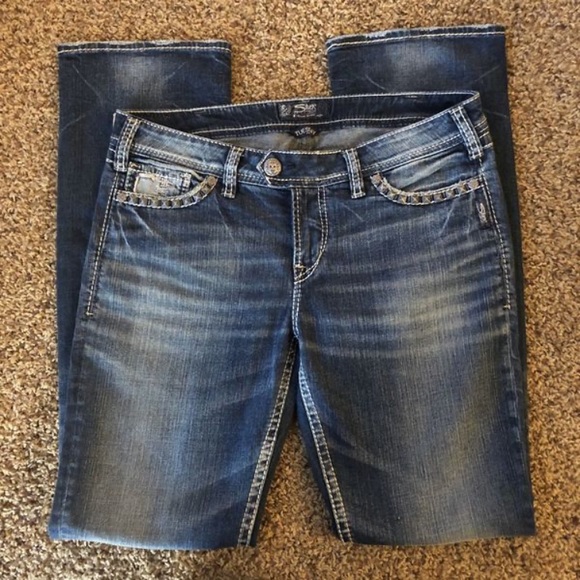 Silver Jeans Denim - 33x35 Silver Jeans Tuesday Mid Baby Boot Jeans